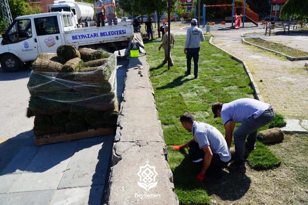 Beypazarı’nda Sonbahar Temizliği: Parklarda Bakım Çalışmaları Başladı