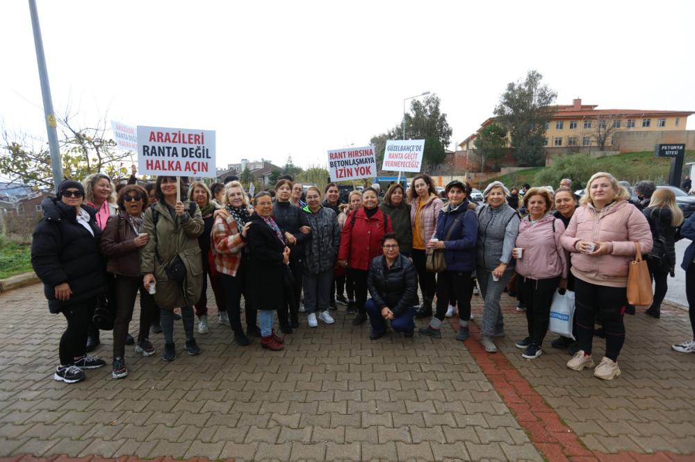 GÜZELBAHÇE’DE İMAR RANTI PROTESTOSU: “RANTBAHÇE OLMAYACAK”