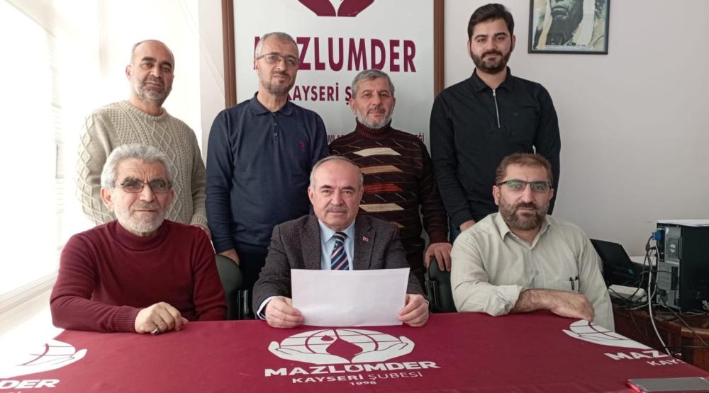 MAZLUMDER KAYSERİ’DEN HALEPÇE KATLİAMI MESAJI: 