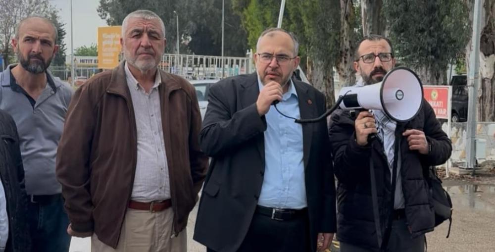 MİLLETVEKİLİ ÇALIŞKAN'DAN ADLİYE ÖNÜNDE GAZZE EYLEMCİLERİNE DESTEK