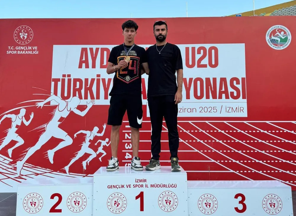 ADİL SANİ KONUKOĞLU SPOR LİSESİ ÖĞRENCİSİ FURKAN KANLI ATLETİZMDE TÜRKİYE ŞAMPİYONU OLDU