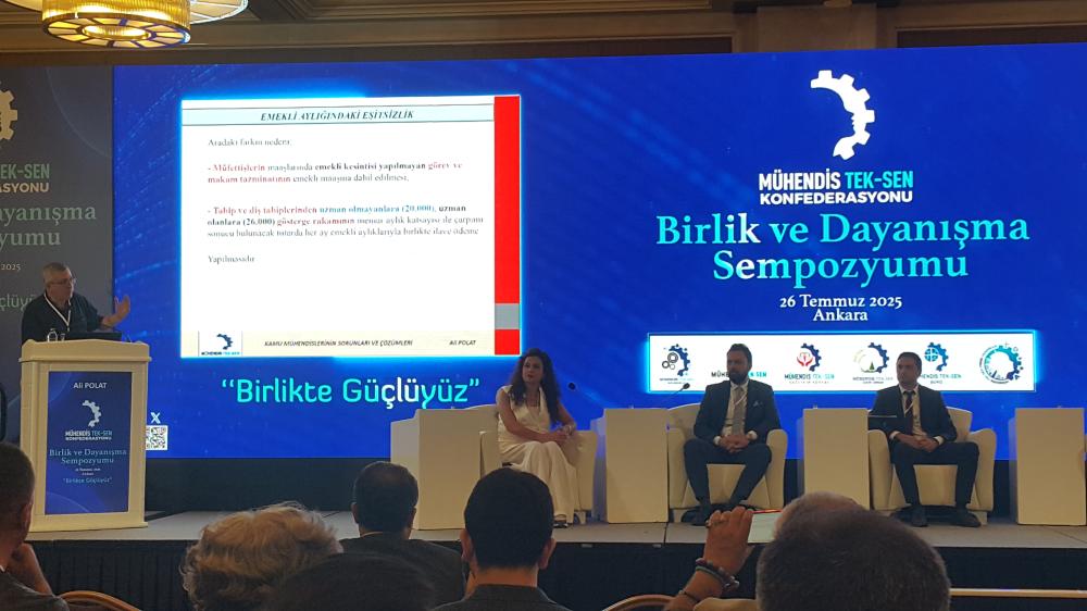 BİRLİK VE DAYANIŞMA SEMPOZYUMU\'NDA ANKARA\'DA YENİ BİR KONFEDERASYON ÇIKTI : MÜHENDİS TEK-SEN KONFEDERASYONU