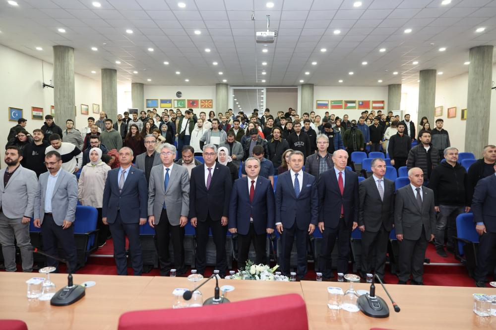 ASFAT GENEL MÜDÜRÜ PROF. DR. İLBAŞ\'TAN REKTÖR ALTUN\'A ZİYARET VE ERÜ\'DE AÇILIŞ DERSİ