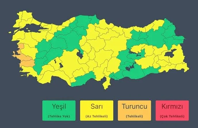 METEOROLOJİDE SARI, TURUNCU, KIRMIZI KODLU UYARILAR NE ANLAMA GELİYOR?
